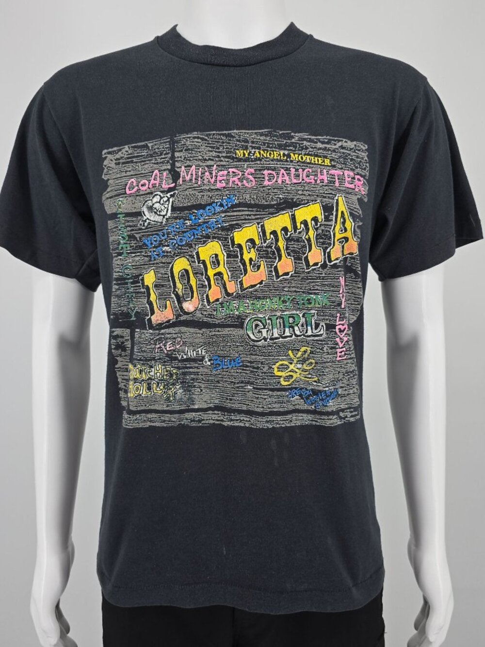 Vintage 1990s Screen Stars Best/Richards & Southern Loretta Lynn Fan T-Shirt (M)